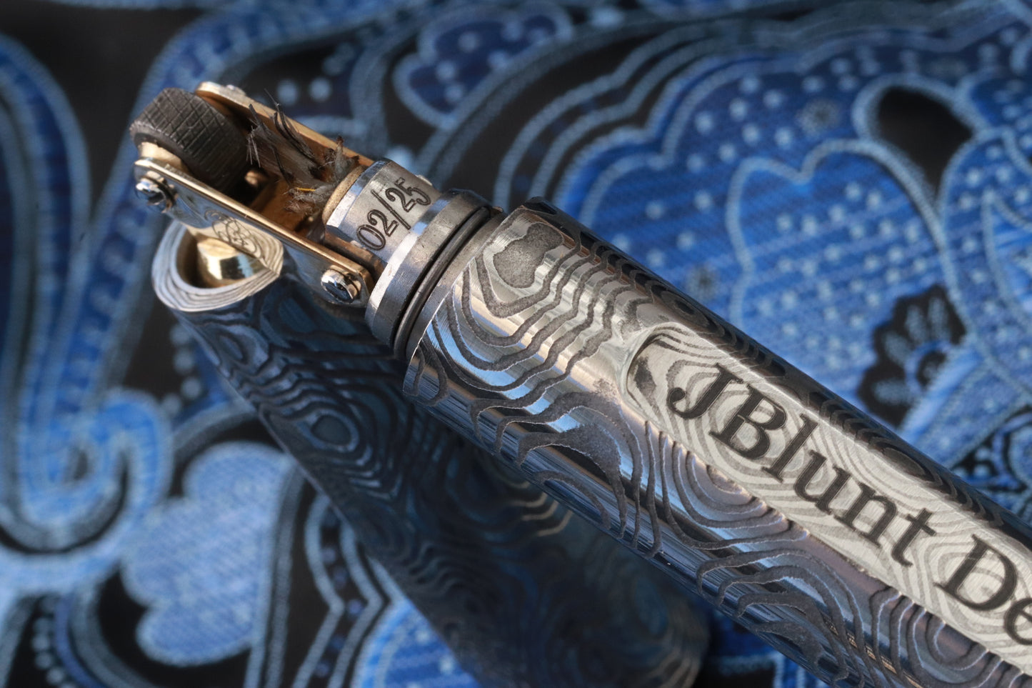 damascus lighter, trench lighter, wind resistant lighter, damasteel lighter