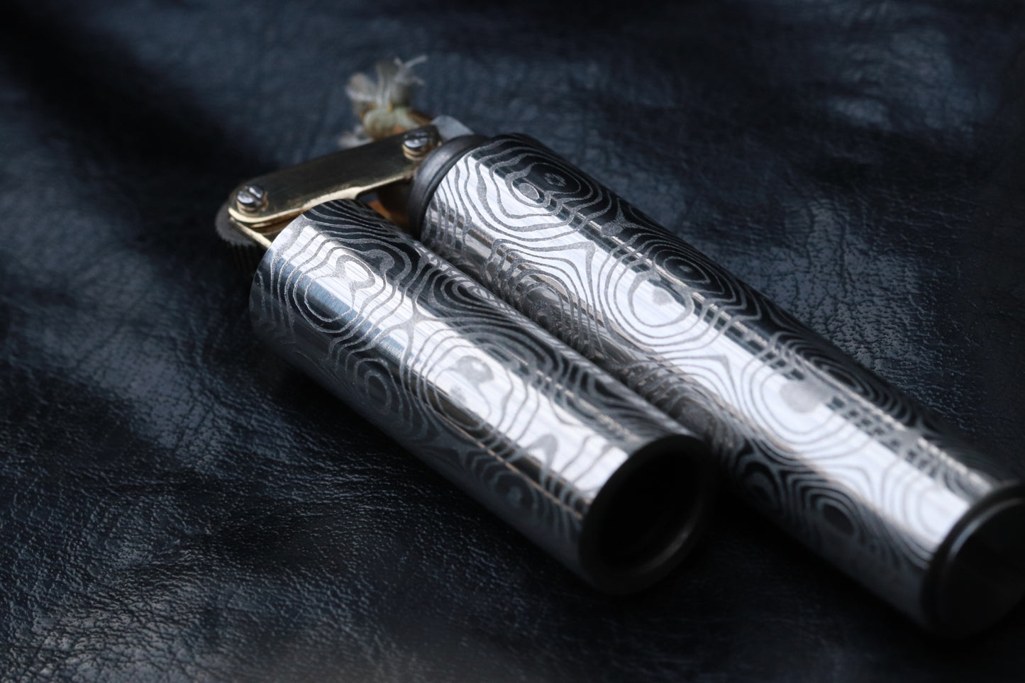 damascus lighter, trench lighter, wind resistant lighter, damasteel lighter