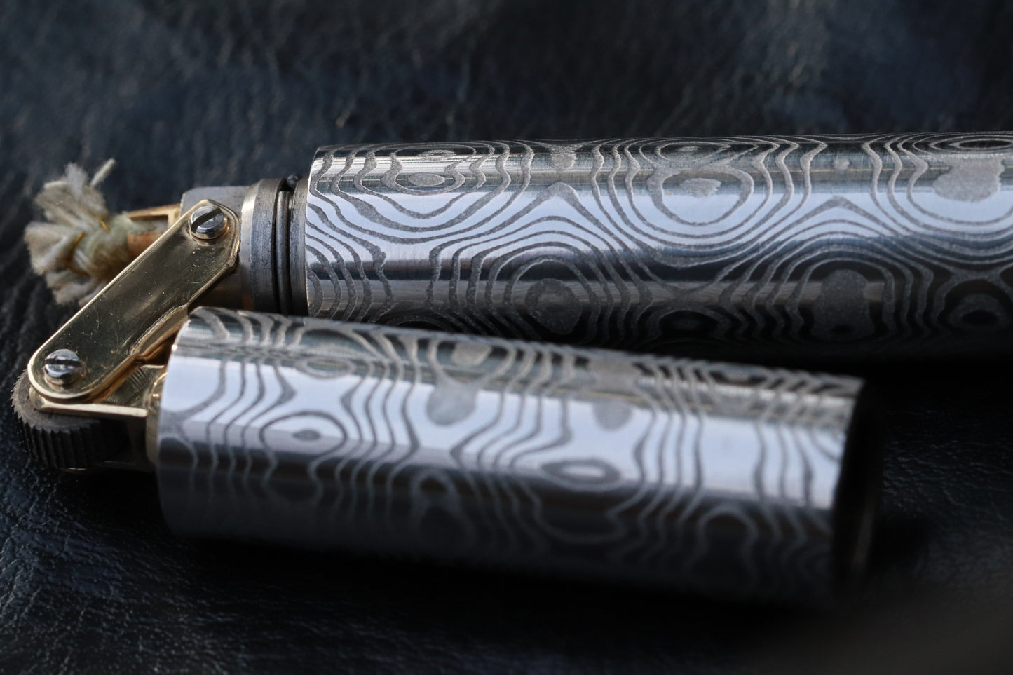 damascus lighter, trench lighter, wind resistant lighter, damasteel lighter