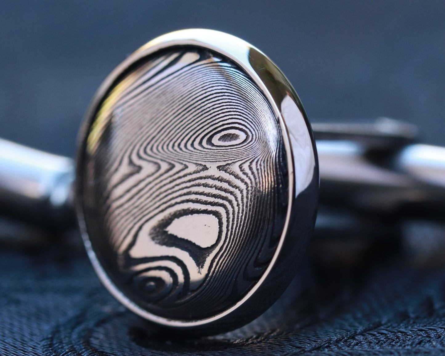 Stainless damascus damasteel cufflinks